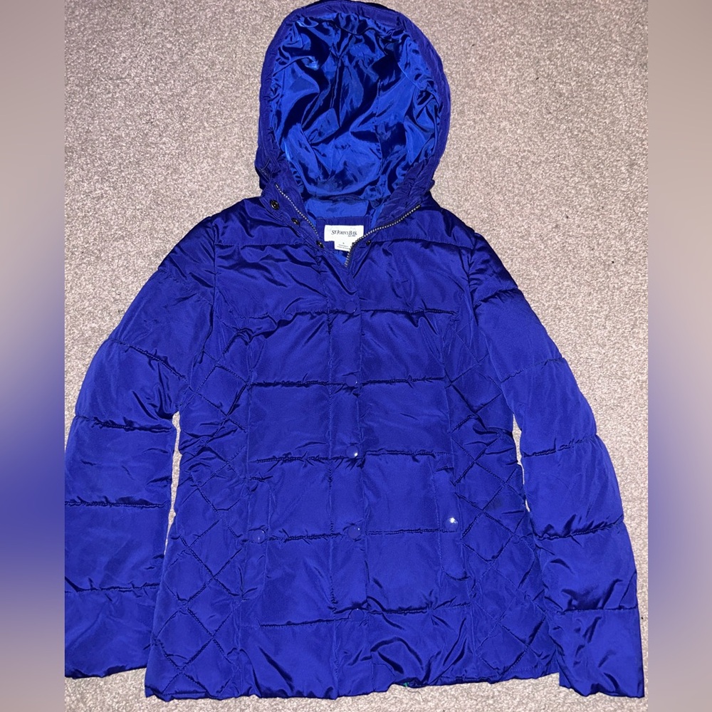St.Johns Bay Women’s Small Royal Blue Puffer Coat